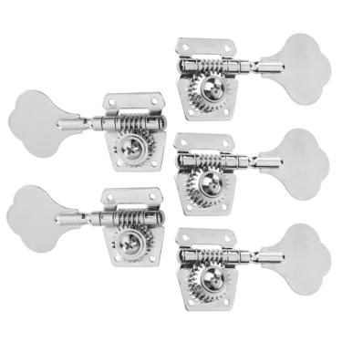 Imagem de DIAO79NI 3R2L Vintage Open Gear Tuners Machine Head Tuning Keys Pegs Set Esquerda e Direita para Substituição de Baixo Jazz Precision P, Cromado