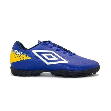 Imagem de Chuteira Society Umbro Adamant League,Azul/Branco/Amarelo,44