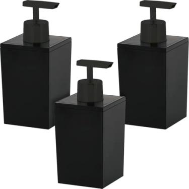 Imagem de Kit 3 Porta Sabonete Líquido 300ml Saboneteira Estilo Minimalista Banheiro Lavabo Dispenser Moderno
