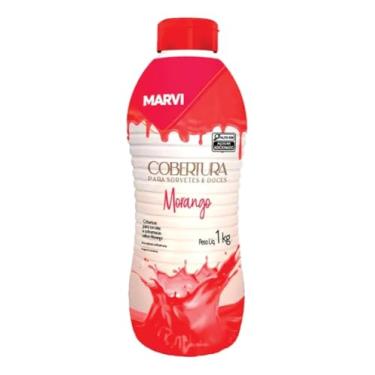 Imagem de Cobertura Para Doces E Sorvetes Marvi 1kg Morango