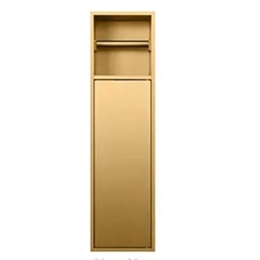 Imagem de Suporte de papel higiênico embutido, na parede 63,5 x 17,8 cm, dispensador de rolo de papel higiênico embutido em aço inoxidável 304, prateleira de nicho para banheiro, cozinha, hotel