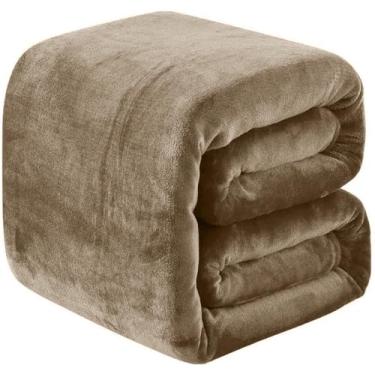 Imagem de Cobertores de lã para todas as estações – Manta antiestática leve premium para cama queen/casal tecido com escova extra macia cobertor térmico para sofá quente 228,6 cm x 228,6 cm (cinza)