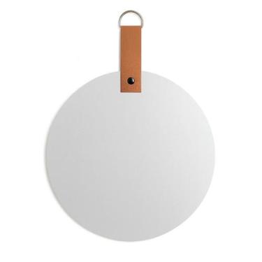 Imagem de Espelho Decorativo Redondo 38CM Com Alça de material sintético Para Pe
