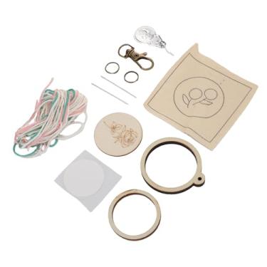 Imagem de TOPINCN Mini Aros Bordados, Pequeno Anel Minúsculo Jóias Fazendo Suprimentos Keychain Mini Stitch Hoop Ring para Presentear ou Interação Pai-filho