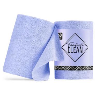 Imagem de Rolo de pano de limpeza Fantasticlean Microfiber, pacote com 60, 20x20