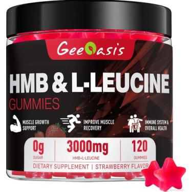 Imagem de Suplemento Geeoasis HMB e L-Leucina Gummies 120 unidades