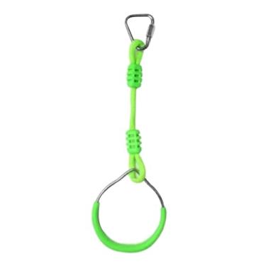 Imagem de Dynwave Argola de ginástica para crianças, pista de obstáculos, equipamento de escalada de macaco resistente para quintal, playground, área externa e interna, Verde