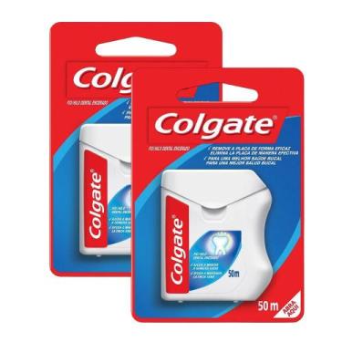 Imagem de Kit 2 Fio Dental Colgate Encerado 50m