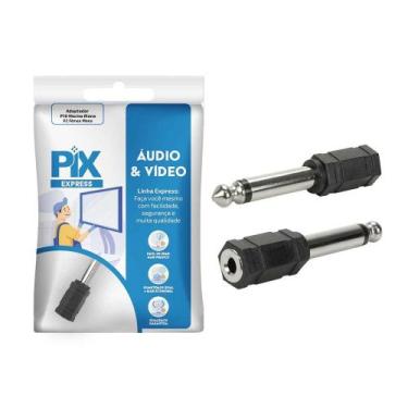 Imagem de Adaptador De Áudio P10 Macho Mono P2 Femea Mono 1 Canal - PIX