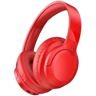 Imagem de Fone de Ouvido Bluetooth 5.3 On-Ear – Headphone Sem Fio com Cancelamento de Ruído, Microfone Integrado, Ajustável e Dobrável – Ideal para Corrida, Academia, Android e iOS - Premium (Vermelho)