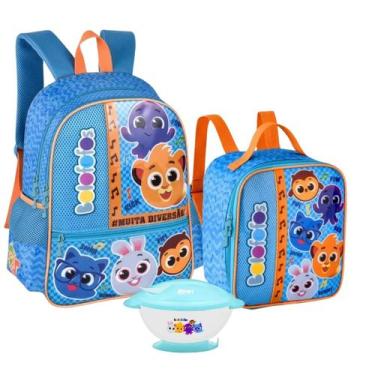 Imagem de Mochila Infantil De Costas T16 Bolofofos Com Lancheira E Bowl De 300ml