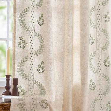 Imagem de Cortinas jinchan Belrose Lined Linen Blend 214x213cm, verde sálvia