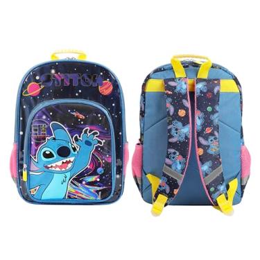 Imagem de Mochila infantil de 40,6 cm do personagem Stitch Space da Disney para escola e viagens