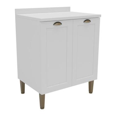 Imagem de Balcão de Cozinha Americana com Tampo 70cm 2 Portas Multimóveis CR20485