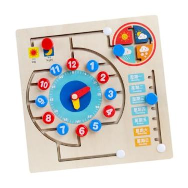 Imagem de YIJU Time And Season Conjunto de Brinquedos Educativos de Madeira para Bebês de 3, 4 E 5 Anos