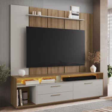 Imagem de Estante para TV Até 75 Polegadas Reims 1 Porta 2 Gavetas com Led Arenas - Art In Móveis
