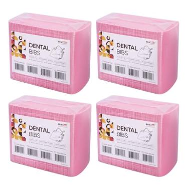 Imagem de ONEMED 500 Peças 13" X 18" Babadores Dentais Descartáveis 3 Camadas À Prova D'Água Rosa Tatuagem Clínica Odontológica Capa De Bandeja Médica E Mesa Unhas