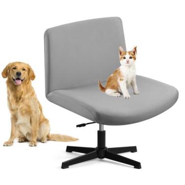 Imagem de Capa de cadeira Fuloon impermeável Criss Cross Cross Cinza