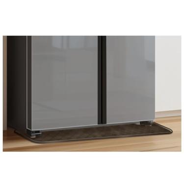 Imagem de ToLanbbt Tapete de derramamento de geladeira – protetor de piso de silicone de 94 x 21 cm com borda elevada, bandeja coletora de vazamento para máquina de lavar geladeira, secadora, refrigerador de