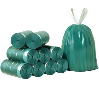 Imagem de Sacos de lixo fortes de 7 litros, espessamento dupla face (0,96 mil), sacos de lixo pequenos com cordão sem rasgos para banheiro, sacos de lixo de cozinha, design à prova de vazamento, bolsa luxuosa