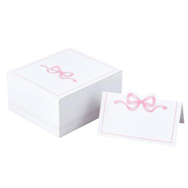 Imagem de SUPERFINDINGS 150 peças de cartões azuis com laço fofo com nome de barraca cartão de saudação em branco cartões de lugar de assento cartão de etiqueta de atribuição de assento para chuveiro, festa de