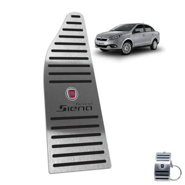 Imagem de Descanso De Pé Aço Inox Fiat Grand Siena 2013 A 2020 Preto