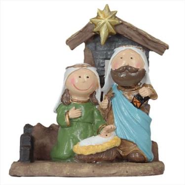 Imagem de Sagrada Família Presépio Resina Multicolorido 10CM - Magizi