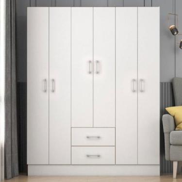 Imagem de Guarda-Roupa Casal Jamaica 6 Portas 2 Gavetas Branco - Fellicci, Branc