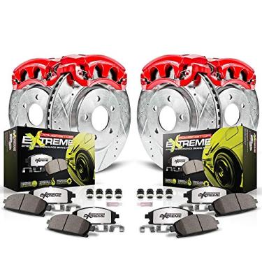Imagem de Power Stop Kit de freio de 1 clique KC6074-26 Z26 Extreme Street Warrior com pinças revestidas em pó frontal e traseiro Z26 Extreme Street Warrior com pinças revestidas em pó