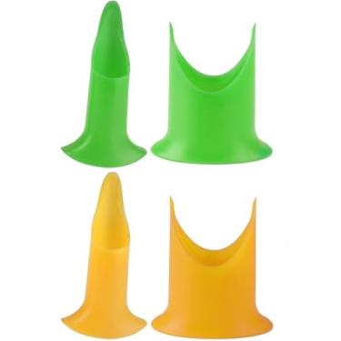 Imagem de Pepper Corer Removedor de sementes de tomate Removedor de extrato inovador Removedor de núcleo para fácil armazenamento recheado Jalapeno Peppers Saladas Conjunto de dois pratos " (4-piece)