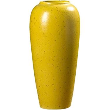 Imagem de LIFOND Vaso de flores amarelo, vaso de cerâmica para casa, restaurante, mesa de café, escritório, decoração de mesa, vaso retrochinês, 3 vasos, vaso de flores, decoração de mesa (C)