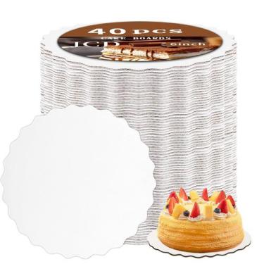 Imagem de Cake Boards JCD 6 White Wave Round 15 cm, pacote com 40
