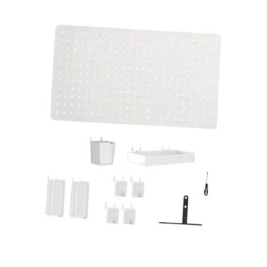 Imagem de KiBcsLic Kit de combinação de painel perfurado para mesa, placa perfurada, prateleira, divisória estável e conveniente, defletor, painel perfurado para mesa,