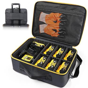 Imagem de Estojo organizador de baterias Luxtude para Dewalt 12V-20V, 40x30x10cm