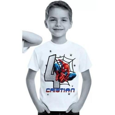 Imagem de Camiseta Infantil Homem Aranha Desenho - loja dinka, 8