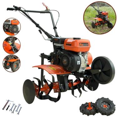 Imagem de Motocultivador Profissional À Gasolina Anmax MT170G Motor 4T 208cc 7HP de Potência Com 24 Lâminas Para Preparo de Solo em Hortas, Pastos e Quadras