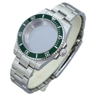 Imagem de FEIYASHI NH35 NH36 NH34 Caixa de relógio de aço inoxidável com bisel giratório de cerâmica cristal de safira SUB 40 mm Relógio clássico, Capa inferior sólida 8, For NH35 34 36 38 Movement, Capa de