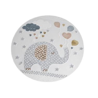 Imagem de Tapete Quarto Bebê Criança Infantil Redondo Moon Alto Relevo Lúdico Macio 1.50mt Edantex