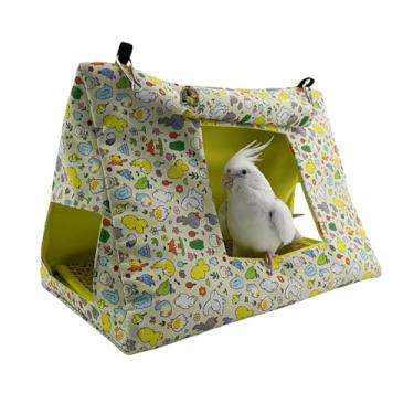 Imagem de Cabana de ninho de papagaio com estampa de pássaros, barraca de rede para todas as estações, caverna pendurada para periquitas, periquitas, periquitos (cinco tamanhos para vários tipos de corpos de