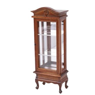 Imagem de RiToEasysports Móveis para Casa de Bonecas Em Escala 1:12, Estante de Madeira de Bétula Com Prateleira de Exibição Em Miniatura para Colecionadores, Decoração Elegante e Detalhada de Casa de