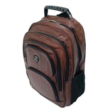 Imagem de Mochila para Notebook Reforçada Masculina Feminina á prova de agua 50L Grande Impermeável Couro Pu - Viagem Faculdade