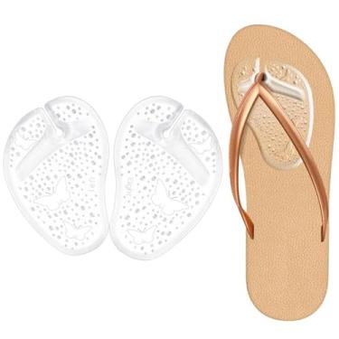 Imagem de Almofadas de metatarso de gel para chinelos de dedo dental, inserções de almofada no antepé, almofadas de aderência da bola do pé para suporte do metatarso e alívio da dor, antiderrapante, 1 par