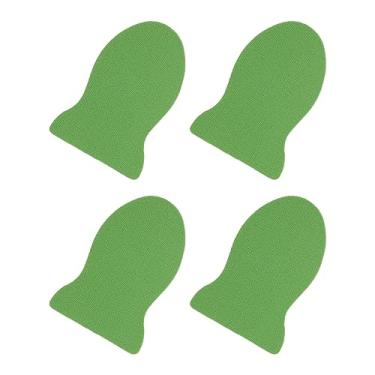 Imagem de Mangas de dedo para jogos, tela sensível ao toque, capa para polegar, pano prateado, antisuor, respirável, luva de dedo para jogos verdes, conjunto com 2