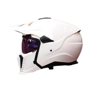 Imagem de Capacete De Motocicleta Retrô Aprovado Pelo DOT Modular Multifuncional