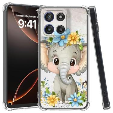 Imagem de Capa transparente para Motorola Moto G Stylus 5G 2025 de 6,7 polegadas, fina, transparente, antiamarelamento, antiderrapante, à prova de choque, proteção de grau militar para Moto G Stylus 5G 2025