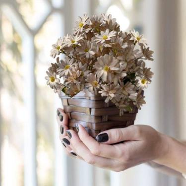 Imagem de 5 Buquês Flor do Campo Flores Artificiais para Decoração Lindas Pronta