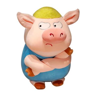 Imagem de Boneca de pelúcia, desenho animado, Angry Pig, 50 cm, engraçada, macia, recheada