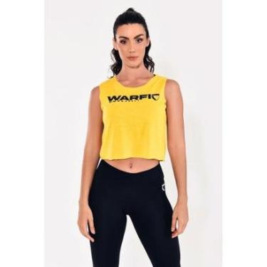 Imagem de Cropped Fitness Warfit Amarelo-Feminino