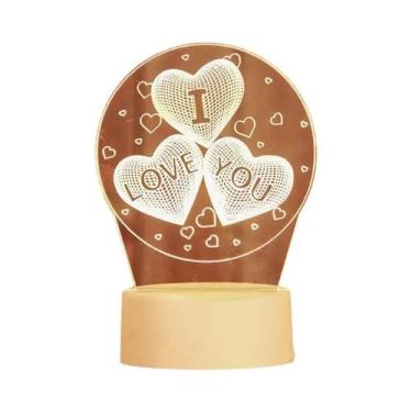 Imagem de Luminária Noturna Criativa De Acrílico LED Para Quarto, Abajur De Mesa