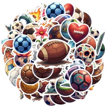 Imagem de 35 peças bolas esportivas divertidas futebol papelaria adesivos de futebol divertidos para laptop bagagem álbum de recortes adesivo diário laptop motocicleta bagagem telefone